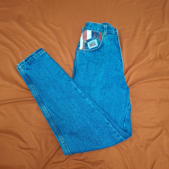 Vintage Super High Waist Patchwork Mom Jeans - Picture 5 of 8